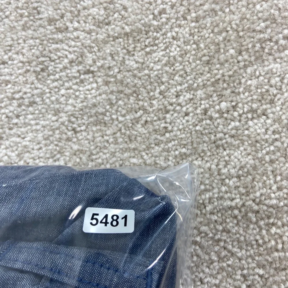Gustin Pants Mens 36 Blue Slim Fit California Sewn Chambray Cotton Trousers